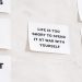 Motivational quotes on white paper promoting healthy habits and lifestyle changes.